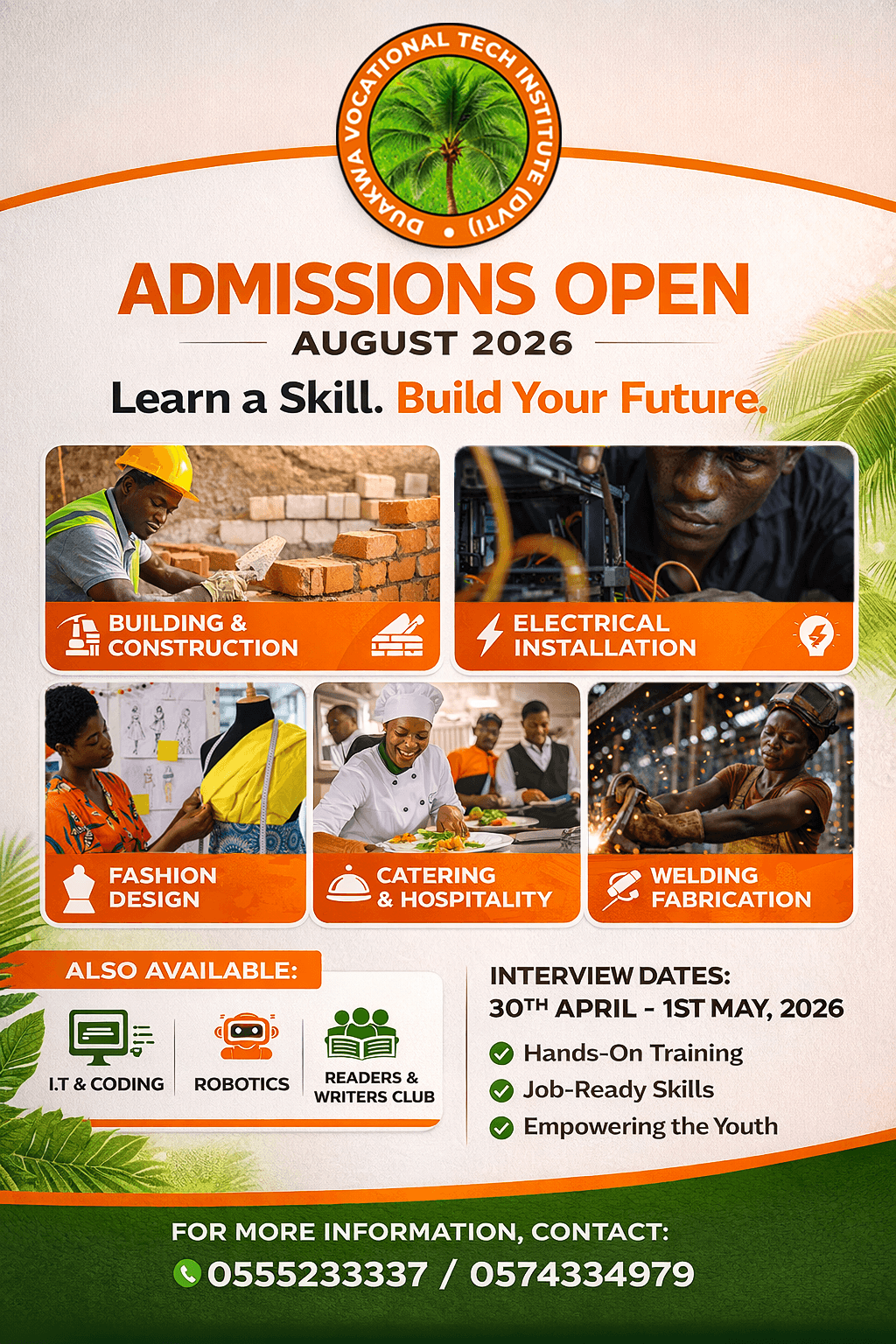 Admissions Open - August 2026